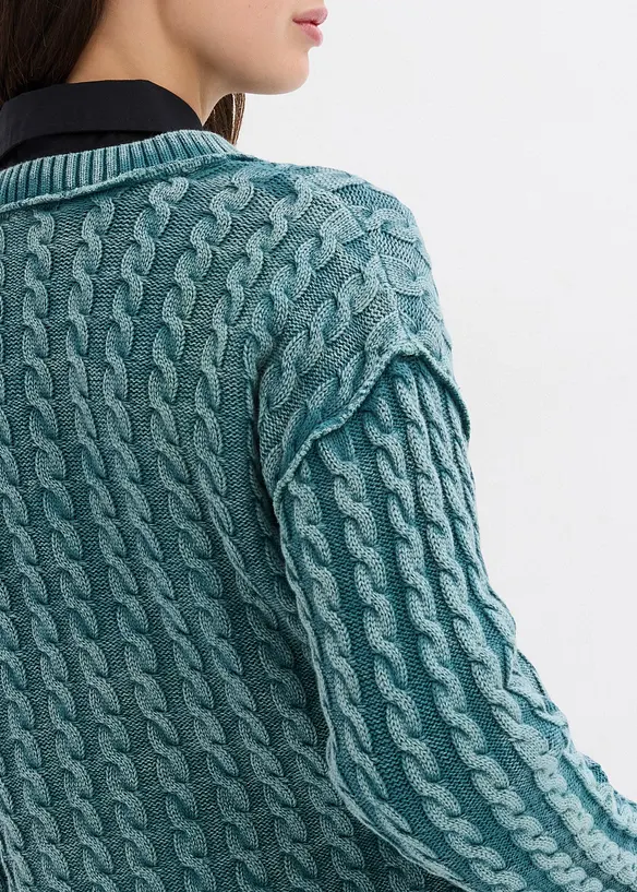 Oversize svetr z čisté bavlny, bonprix