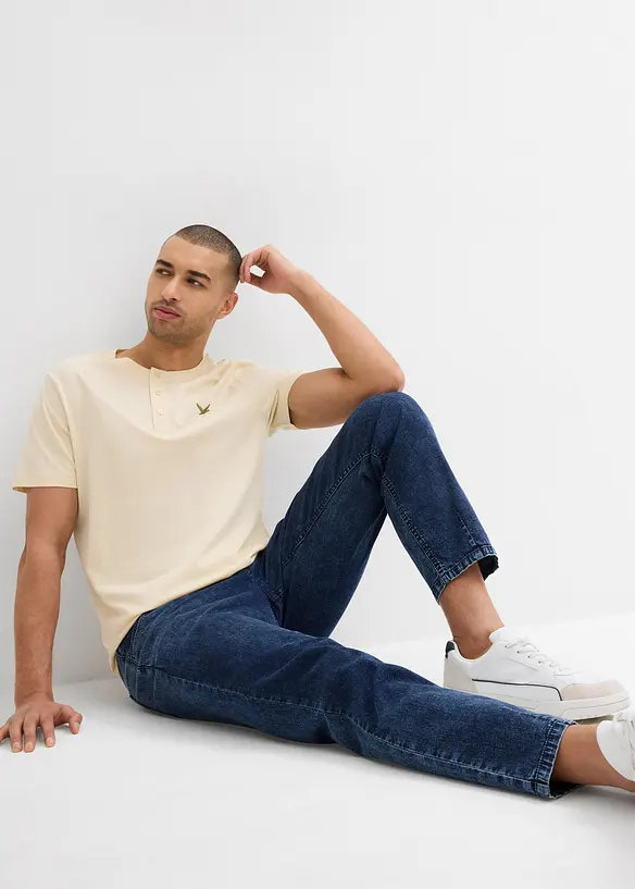 Lehké strečové džíny bez zapínání, Relaxed Fit, Straight, bonprix