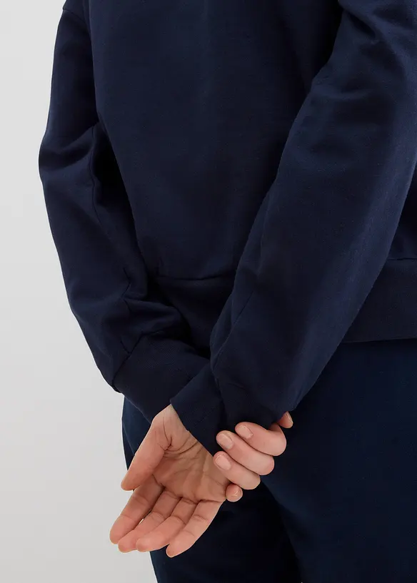 Oversize mikina s výšivkou, bonprix