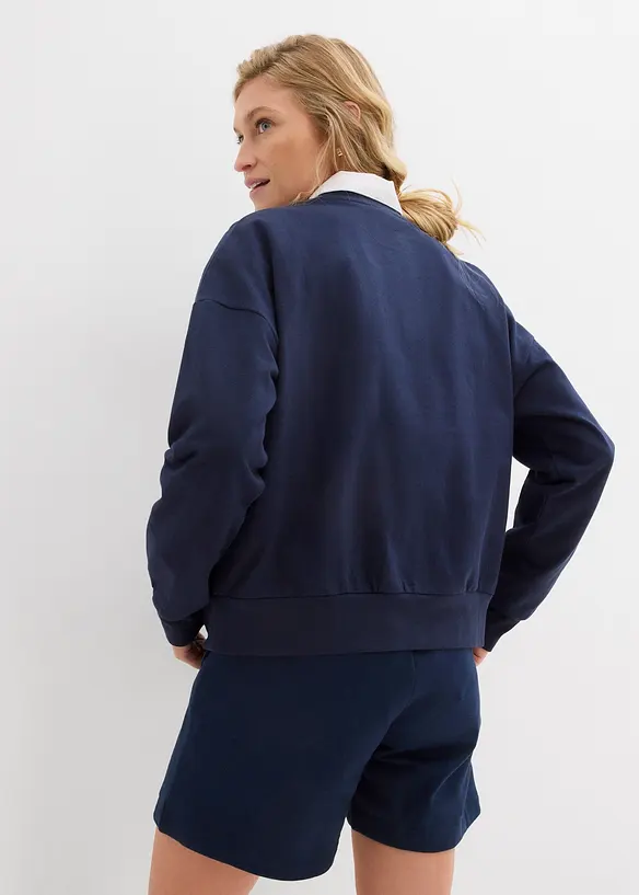 Oversize mikina s výšivkou, bonprix