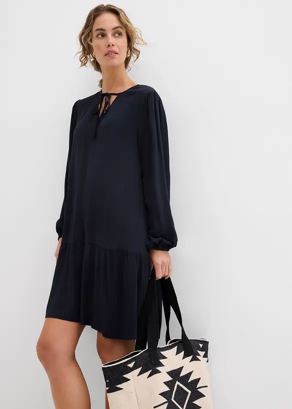 Tunikové šaty ze splývavé viskózy, bonprix