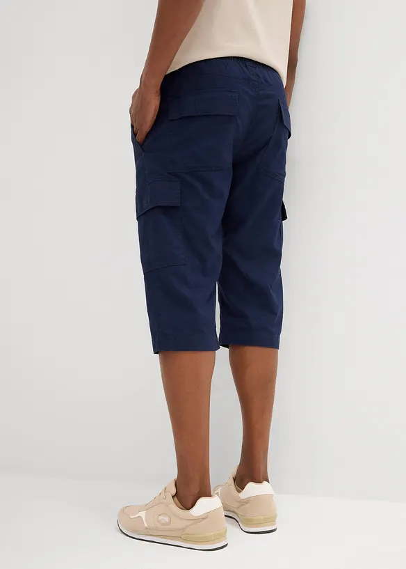Cargo bermudy se lnem, Regular Fit, bonprix