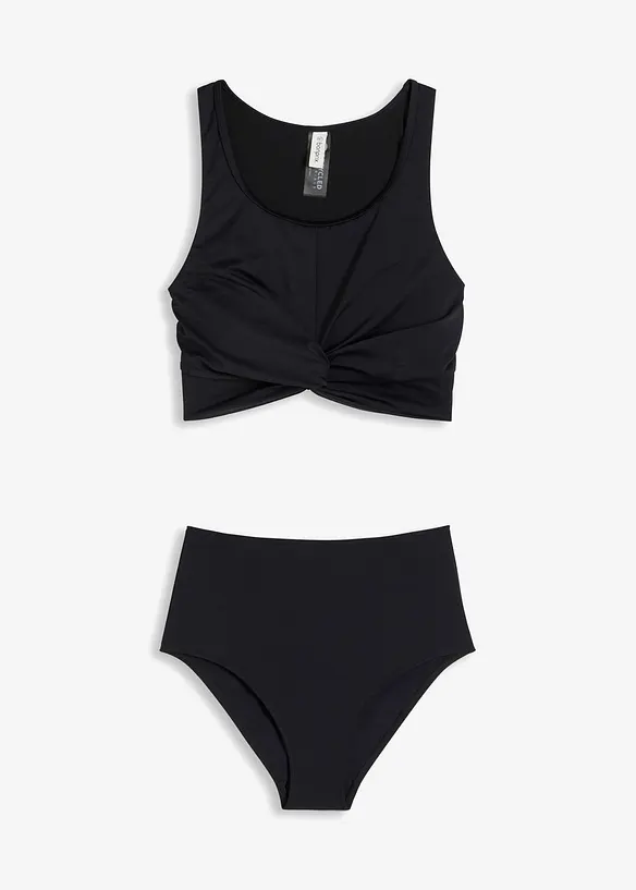 Bikiny s podprsenkovým topem se zavinovacím vzhledem (2dílná souprava), bonprix