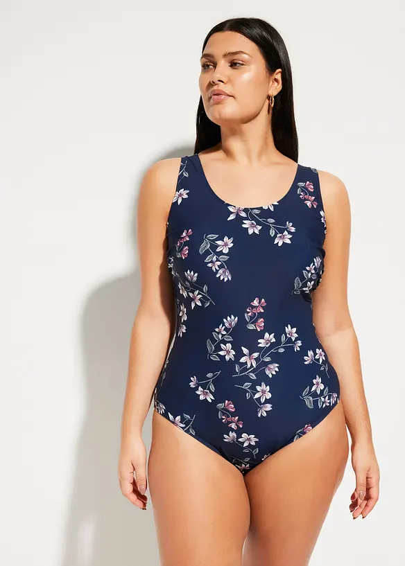 Stahovací jednodílné plavky, lehký tvarující efekt, bonprix