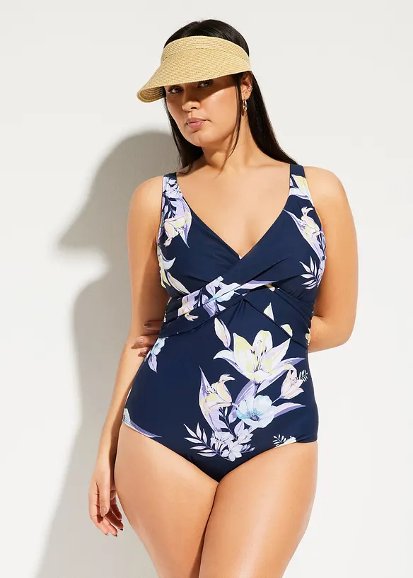 Stahovací jednodílné plavky, lehký tvarující efekt, bonprix