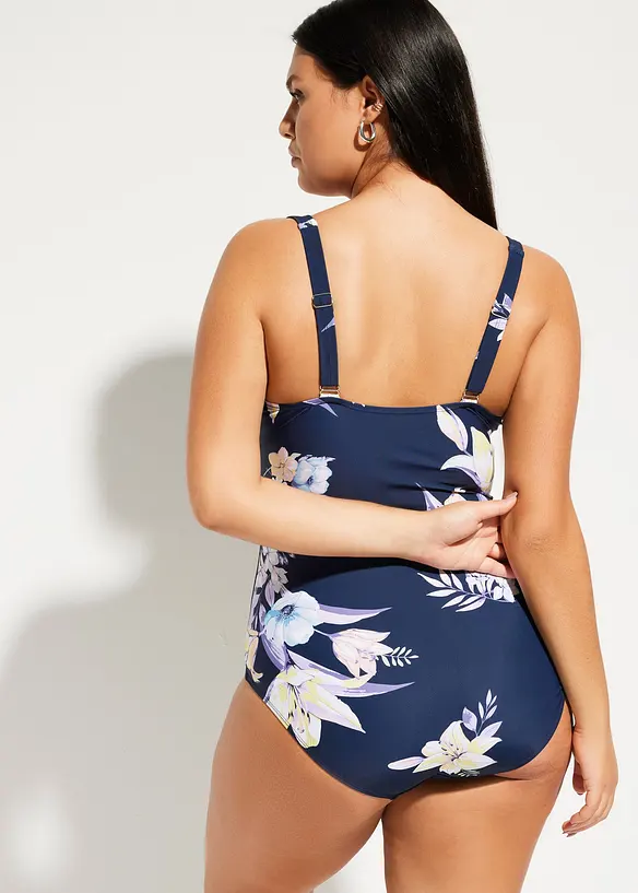 Stahovací jednodílné plavky, lehký tvarující efekt, bonprix