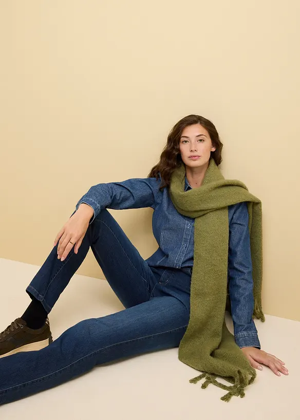 Strečové džíny Mid Waist Straight, bonprix