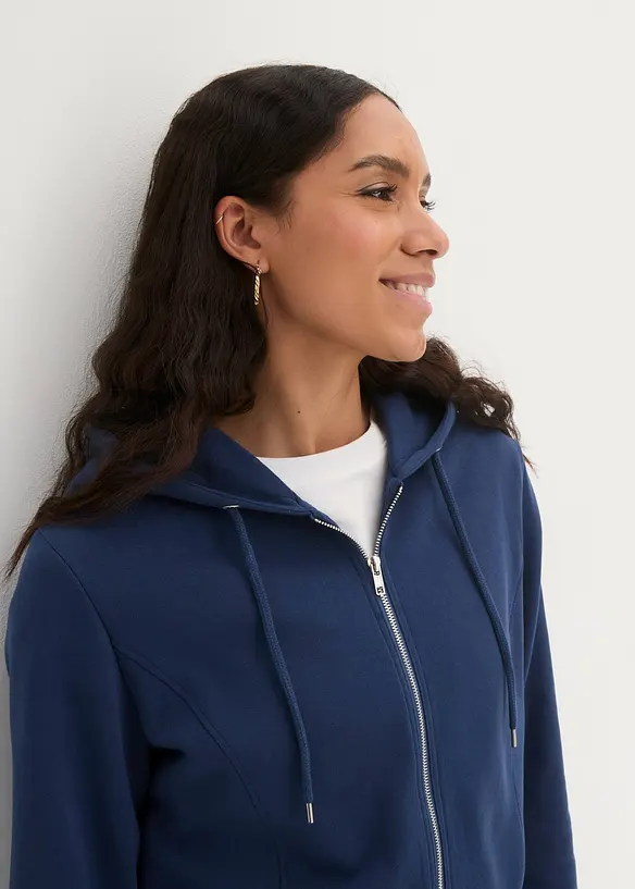 Dlouhá mikina s kapsami na zip, bonprix