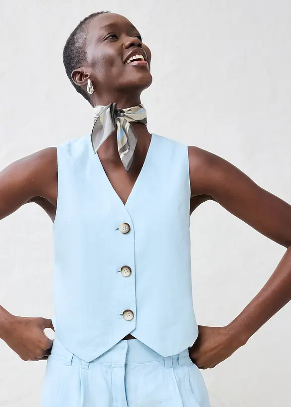 Lněná vesta z čistého lnu, bonprix