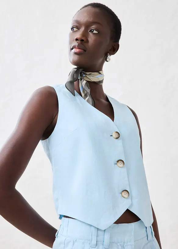 Lněná vesta z čistého lnu, bonprix