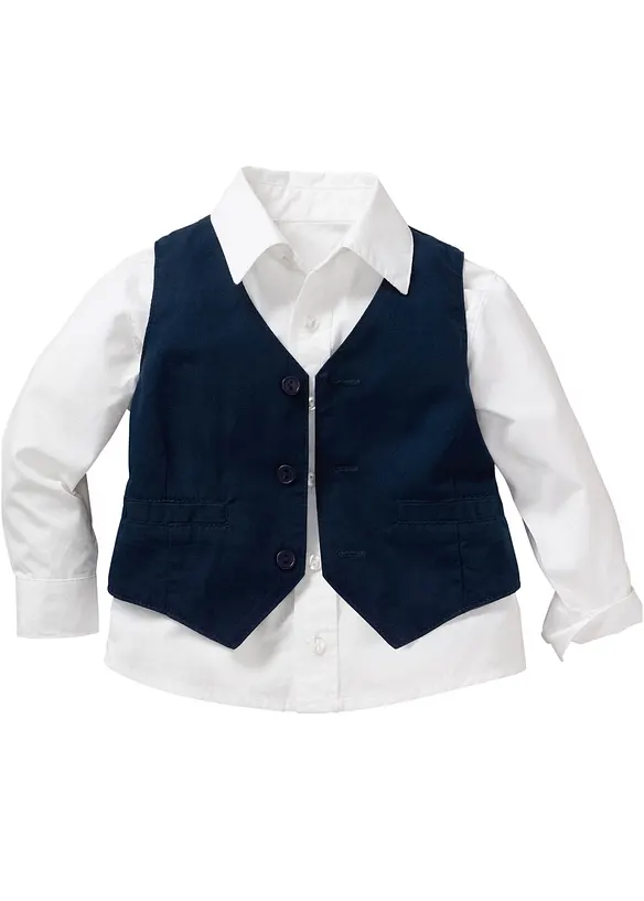 Baby košile+vesta+kalhoty (3dílná souprava), bonprix