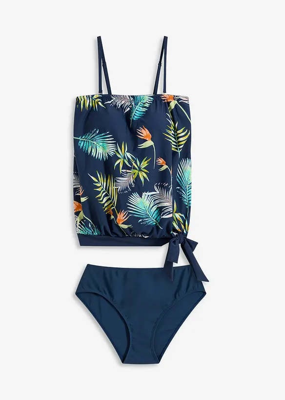 Bandeau tankiny s multifunkčními ramínky (2dílná souprava), bonprix