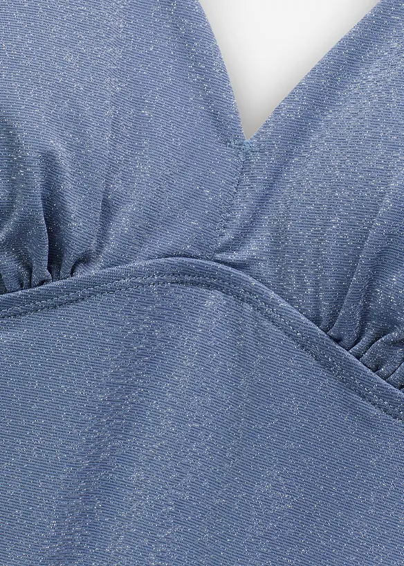 Třpytivé stahovací jednodílné plavky, střední tvarující efekt, bonprix