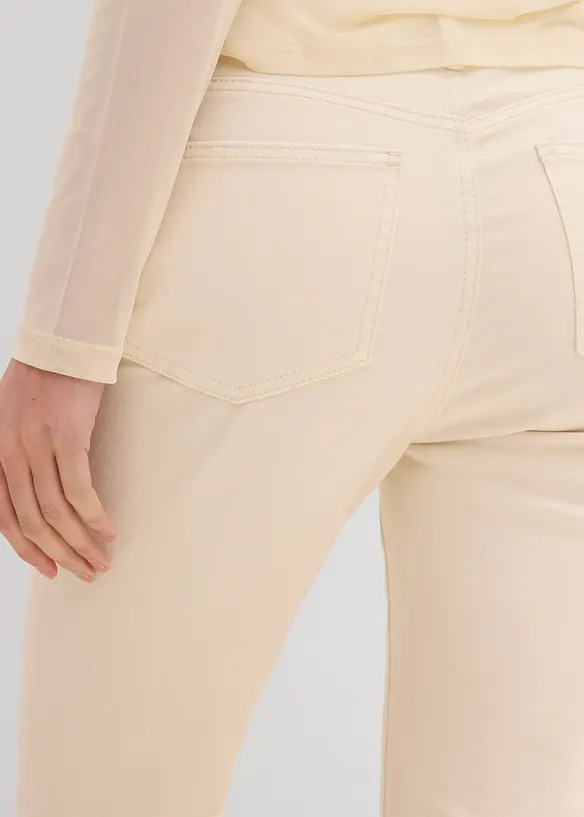 Džíny Flared, High Waist, zkrácené, bonprix