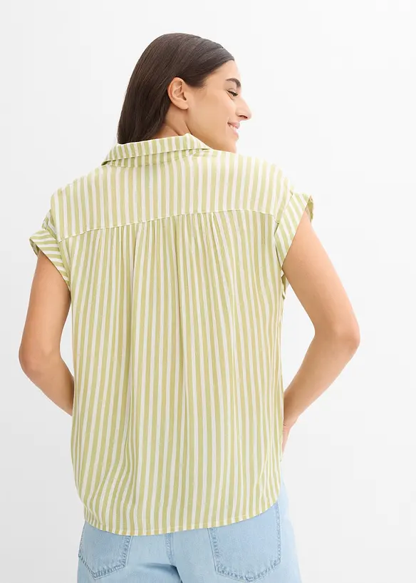 Halenka s krátkým rukávem, ze splývavé viskózy, bonprix