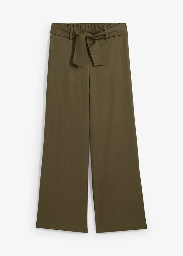 Kalhoty Culotte ze vzdušné lněné směsi, bonprix