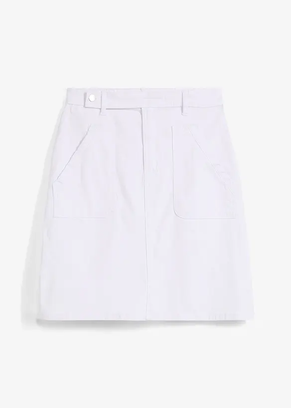 Strečová džínová sukně, High Waist, bonprix