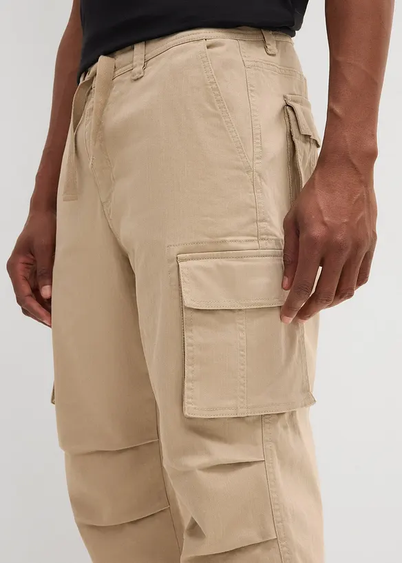 3/4 strečové cargo kalhoty, Loose Fit, extra široké, bonprix