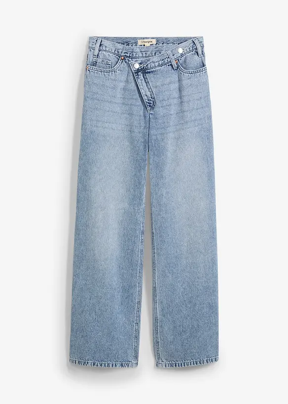Džíny Wide Leg, Mid Waist, Low Stretch, bonprix