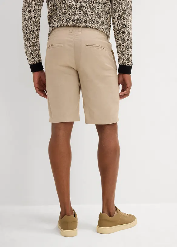 Chino bermudy se lnem, Regular Fit, bonprix