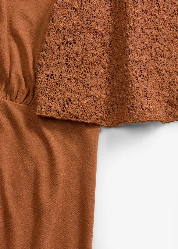 Tričko s krajkovými rukávy, bonprix