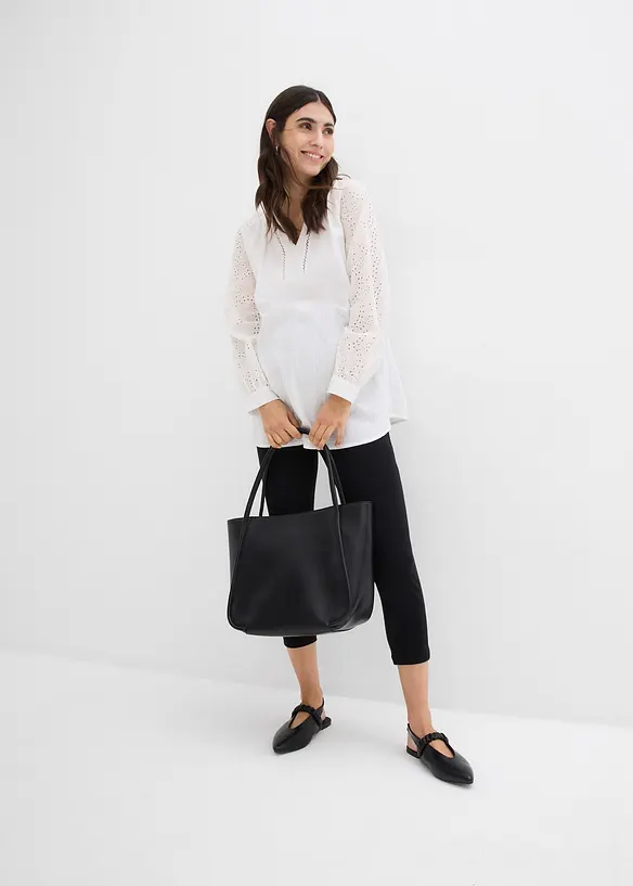 Těhotenské capri legíny (2 ks v balení), bonprix