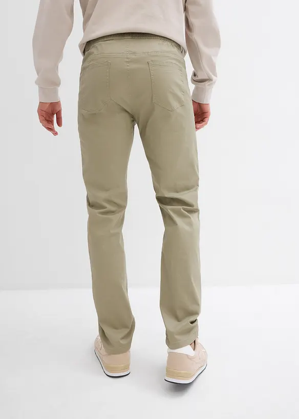 Strečové kalhoty bez zapínání, Regular Fit, Straight, bonprix