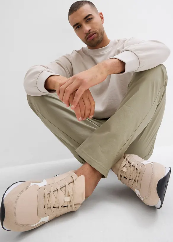 Strečové kalhoty bez zapínání, Regular Fit, Straight, bonprix