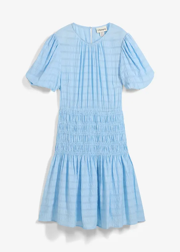 Mini šaty s nařasenou vsadkou, bonprix