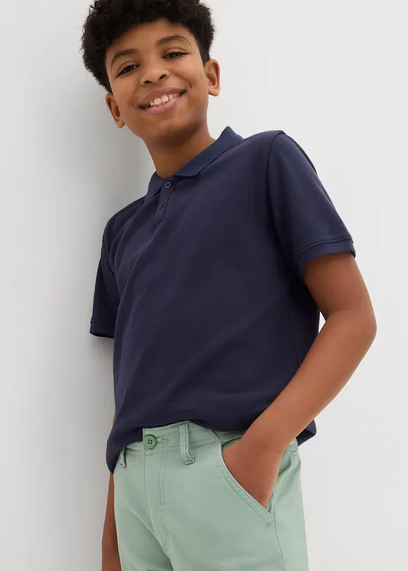 Strečové chino kalhoty Slim Fit s nastavitelným pasem, Straight, bonprix