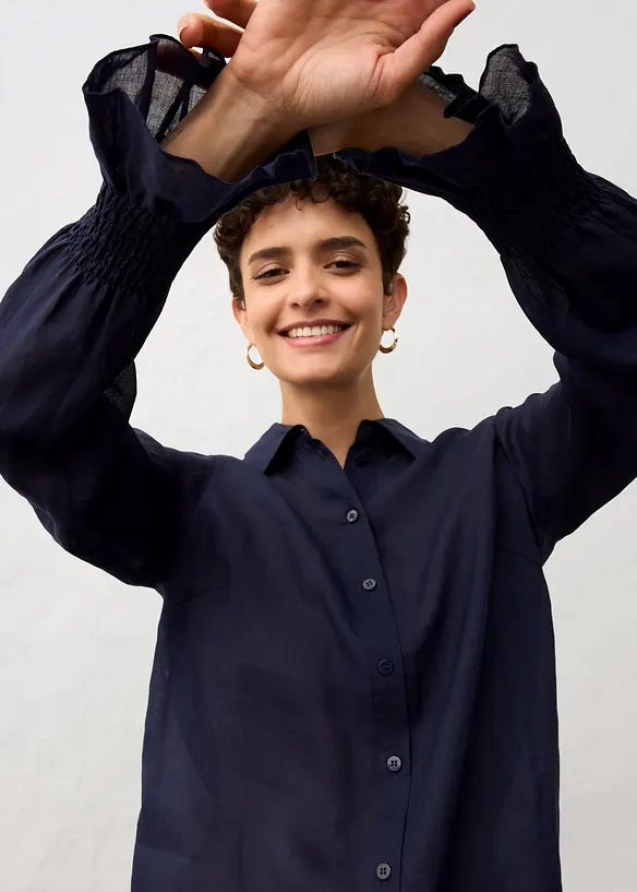 Košilová halenka z ramie, bonprix