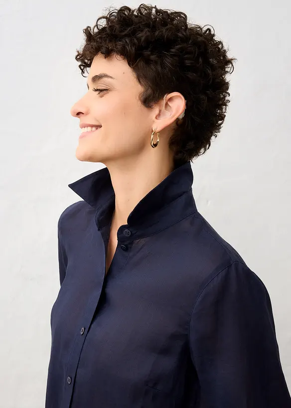 Košilová halenka z ramie, bonprix