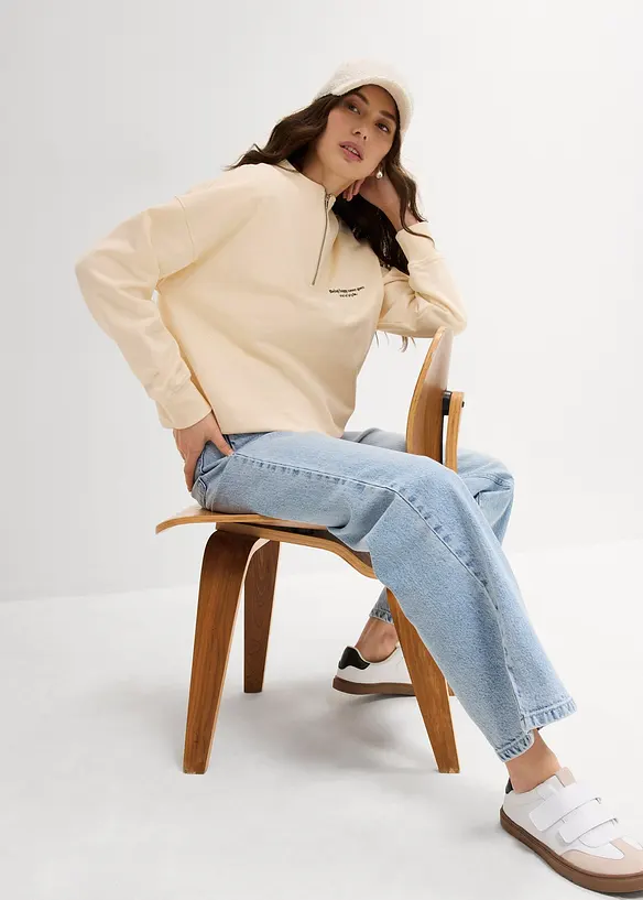 Oversized mikina z čisté organické bavlny, bonprix