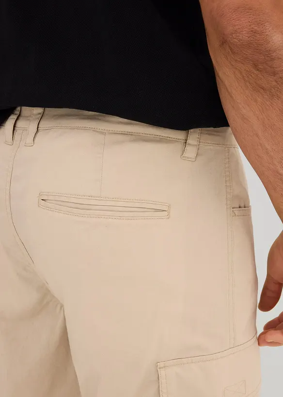 Strečové cargo bermudy, Regular Fit, bonprix