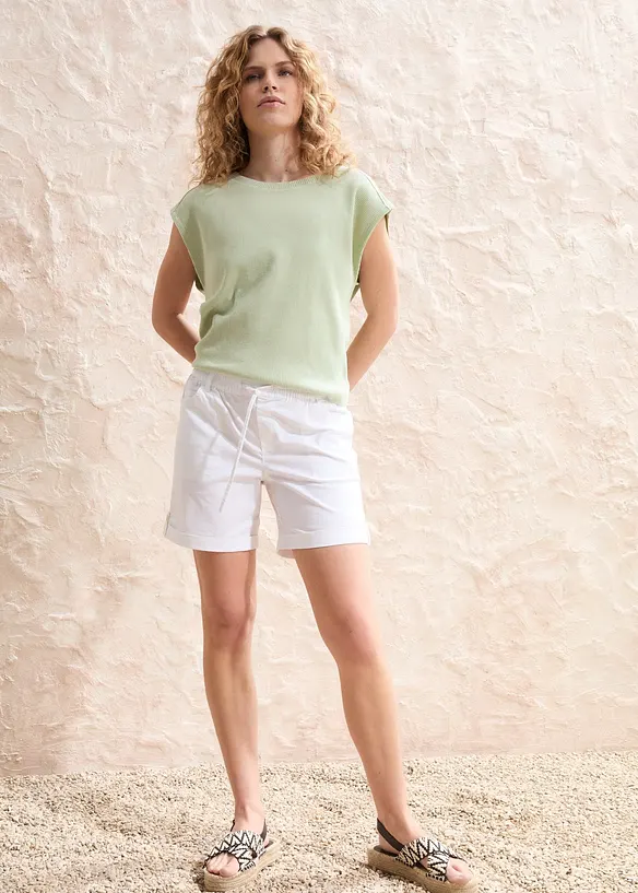 Bavlněné bermudy s pasem do gumy, bonprix