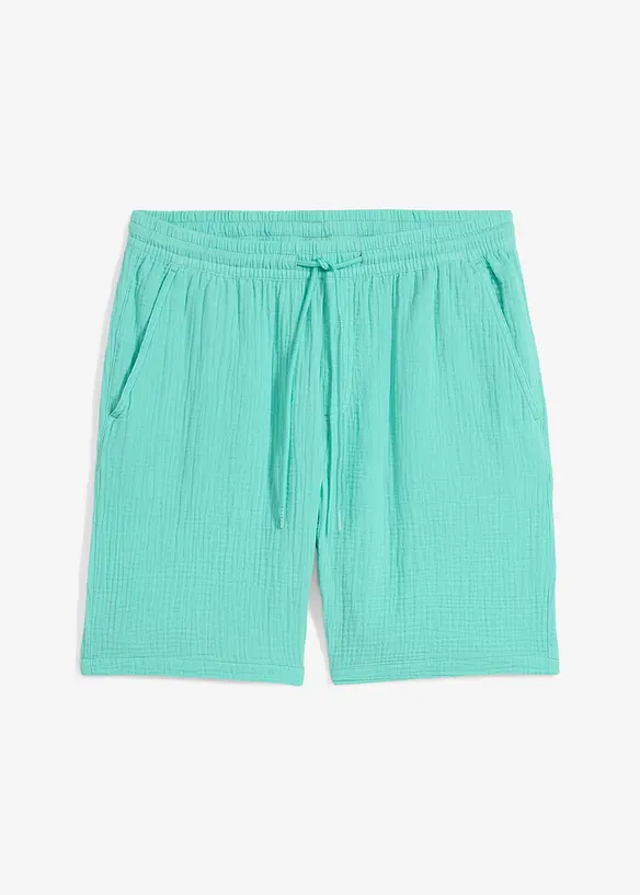 Mušelínové šortky z čisté bavlny, Regular Fit, bonprix
