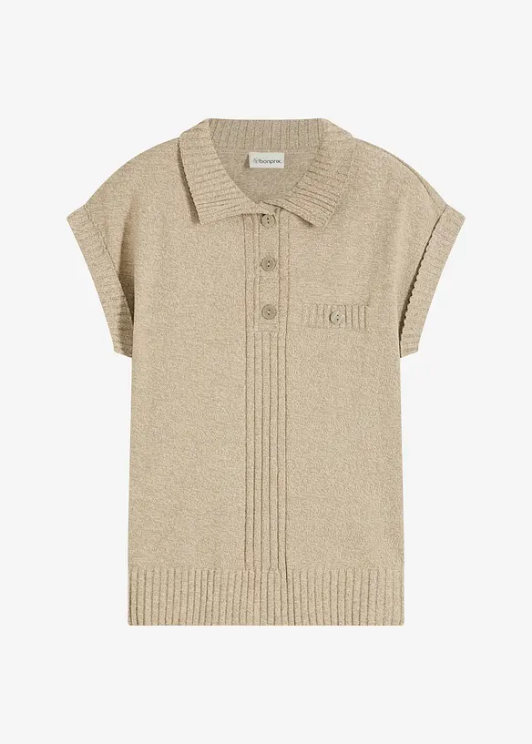 Polo svetr s bavlnou, bonprix