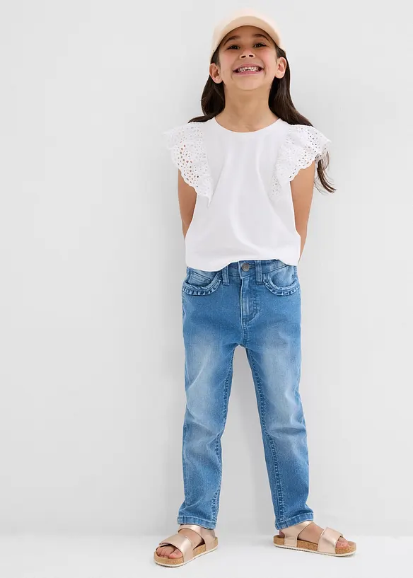 Strečové džíny, Mid Waist, Tapered, bonprix