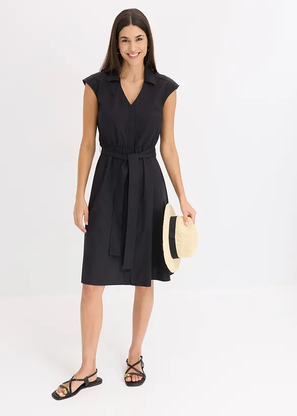 Halenkové šaty s vázačkou, bonprix