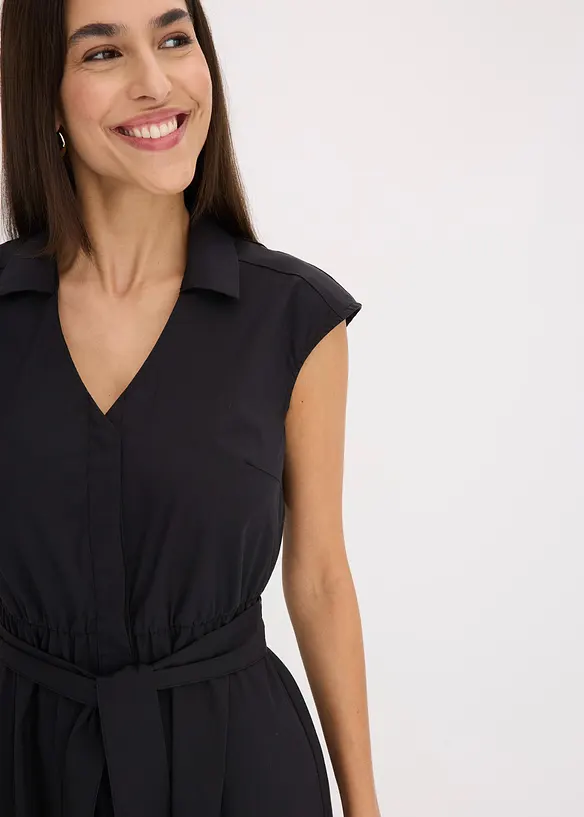 Halenkové šaty s vázačkou, bonprix