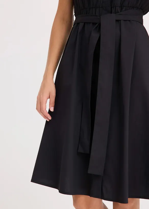 Halenkové šaty s vázačkou, bonprix