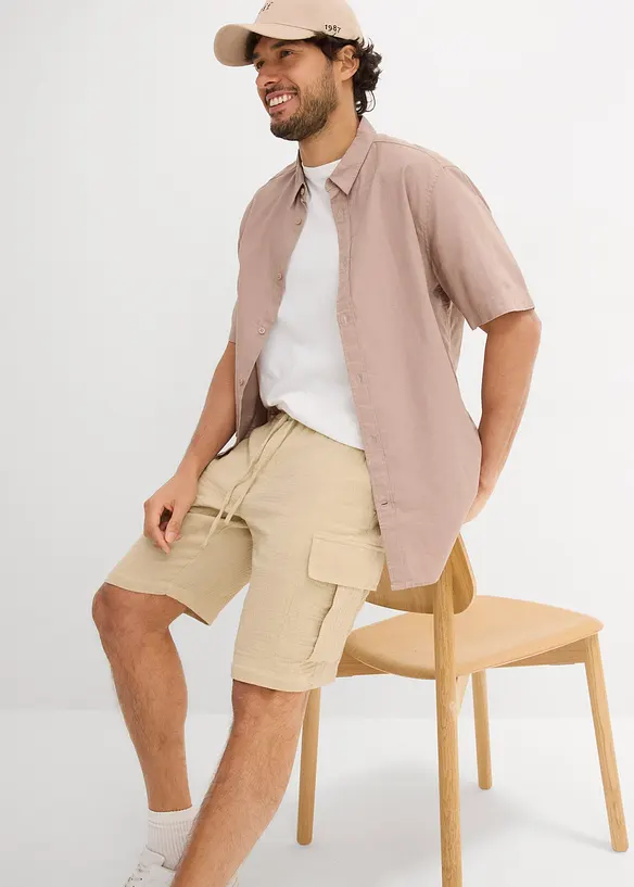 Bermudy ze vzdušného mušelínu, Regular Fit, bonprix