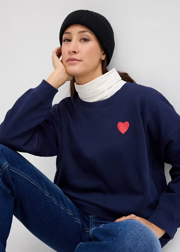 Těhotenská a kojící mikina 2v1, z organické bavlny, bonprix