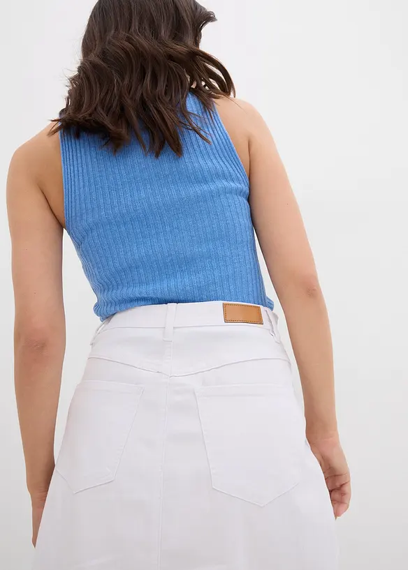 Strečová džínová sukně, High Waist, bonprix