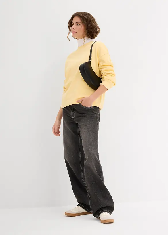Oversize mikina z čisté bavlny, bonprix