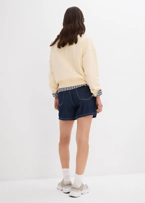 Džínové šortky, High Waist, Low Stretch, bonprix