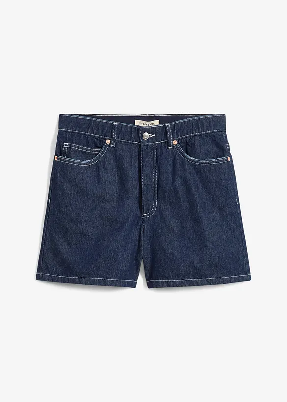 Džínové šortky, High Waist, Low Stretch, bonprix