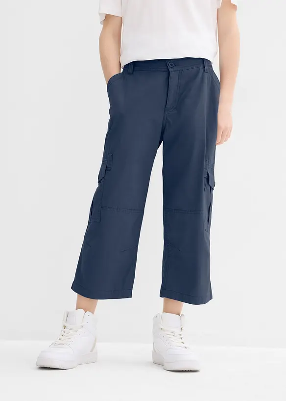 3/4 kalhoty z čisté bavlny, Loose Fit, bonprix