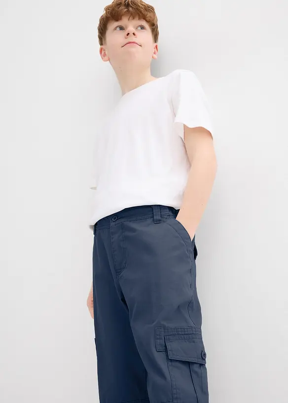 3/4 kalhoty z čisté bavlny, Loose Fit, bonprix