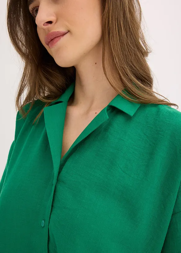 Oversize košilová halenka, bonprix